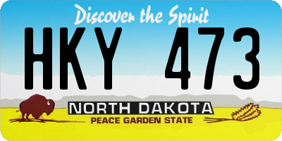 ND license plate HKY473