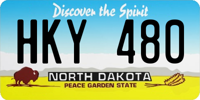 ND license plate HKY480