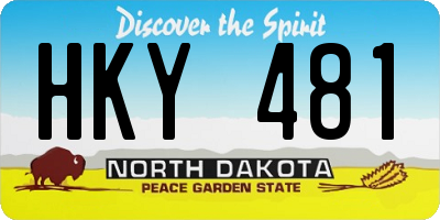 ND license plate HKY481