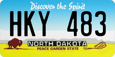 ND license plate HKY483