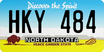 ND license plate HKY484