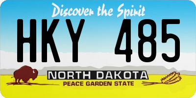 ND license plate HKY485