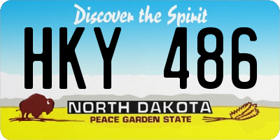 ND license plate HKY486