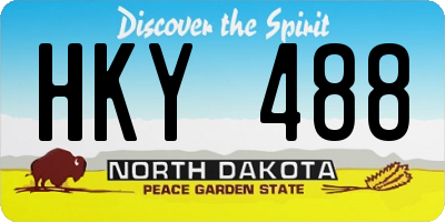 ND license plate HKY488