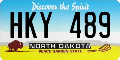 ND license plate HKY489