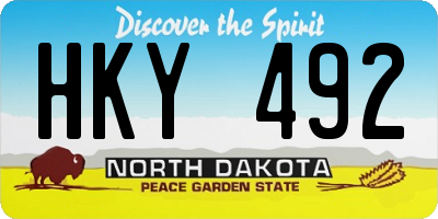 ND license plate HKY492