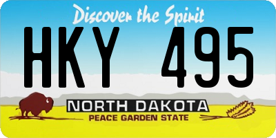 ND license plate HKY495