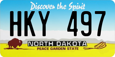 ND license plate HKY497