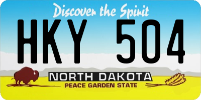 ND license plate HKY504