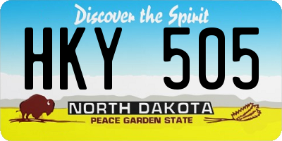 ND license plate HKY505