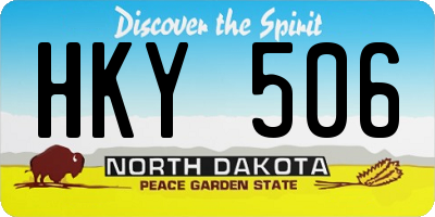 ND license plate HKY506