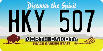 ND license plate HKY507