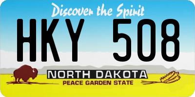 ND license plate HKY508