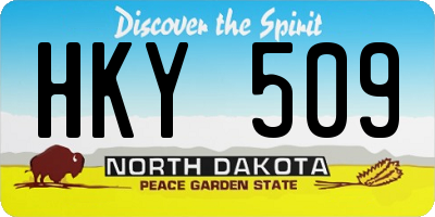 ND license plate HKY509