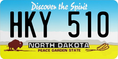 ND license plate HKY510