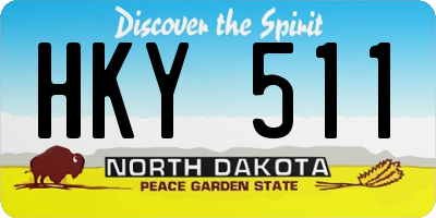 ND license plate HKY511