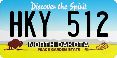 ND license plate HKY512