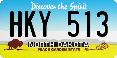 ND license plate HKY513