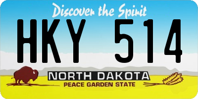 ND license plate HKY514