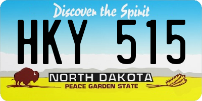 ND license plate HKY515