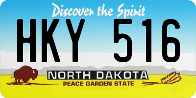 ND license plate HKY516