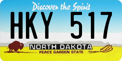 ND license plate HKY517