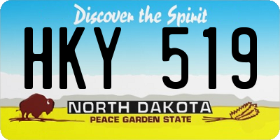 ND license plate HKY519