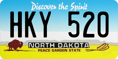 ND license plate HKY520