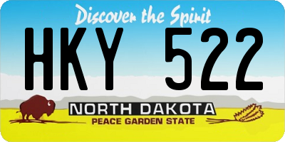 ND license plate HKY522
