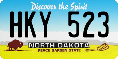 ND license plate HKY523