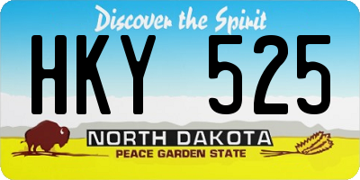 ND license plate HKY525