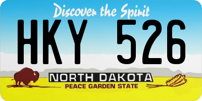 ND license plate HKY526