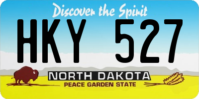 ND license plate HKY527