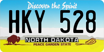 ND license plate HKY528