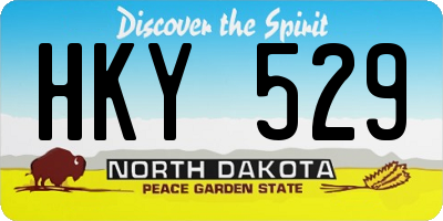 ND license plate HKY529