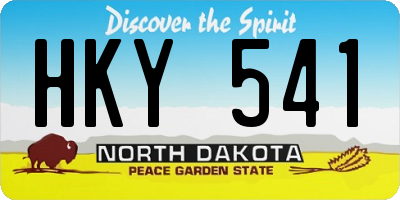 ND license plate HKY541