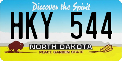 ND license plate HKY544