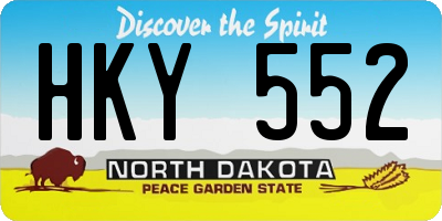 ND license plate HKY552