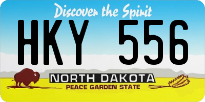 ND license plate HKY556