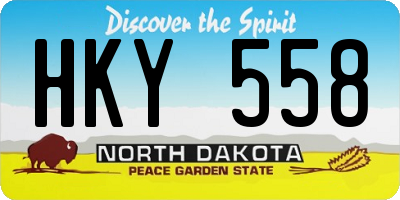 ND license plate HKY558
