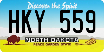 ND license plate HKY559