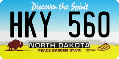 ND license plate HKY560