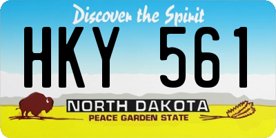 ND license plate HKY561