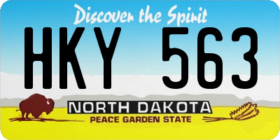 ND license plate HKY563