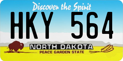 ND license plate HKY564