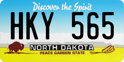 ND license plate HKY565