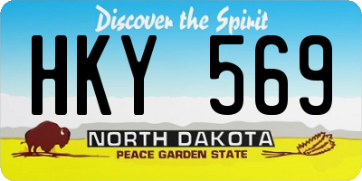 ND license plate HKY569