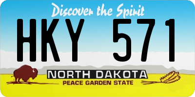 ND license plate HKY571