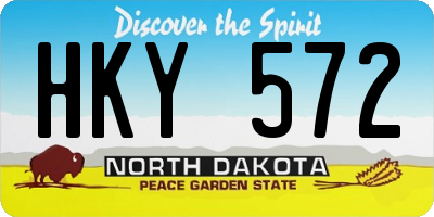 ND license plate HKY572