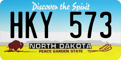 ND license plate HKY573